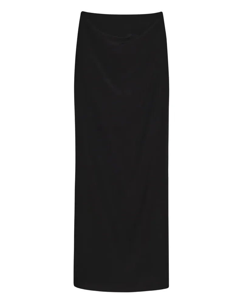 GIA STUDIOS draped midi skirt - Schwarz Schwarz