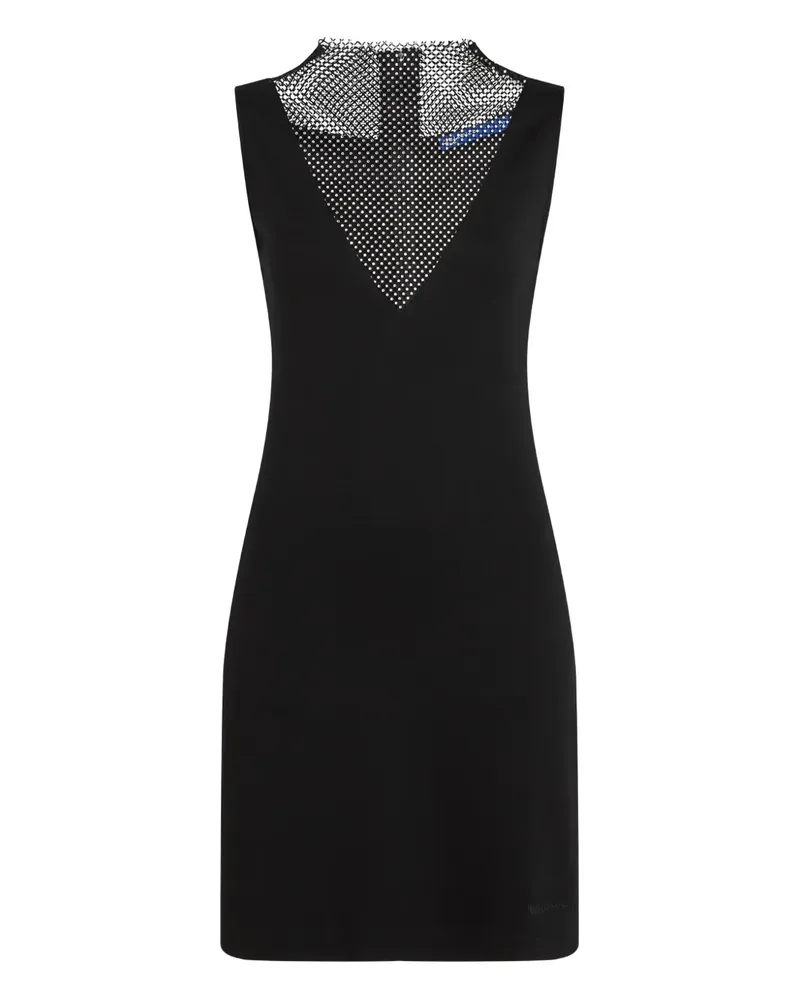 Karl Lagerfeld Ärmelloses Kleid mit Kettengeflecht - Schwarz Schwarz