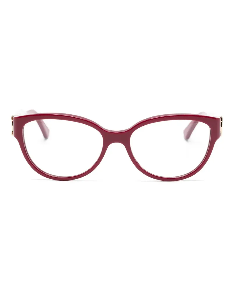 Cartier Brille aus Acetat mit Logo-Schild - Rot Rot