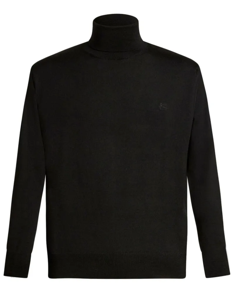 Etro Pullover mit Pegaso-Applikation - Schwarz Schwarz