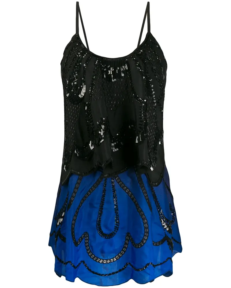 Alberta Ferretti Gestuftes Minikleid - Blau Blau
