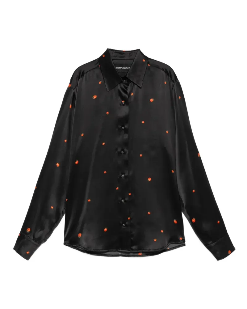 Cynthia Rowley ladybird-print blouse - Schwarz Schwarz
