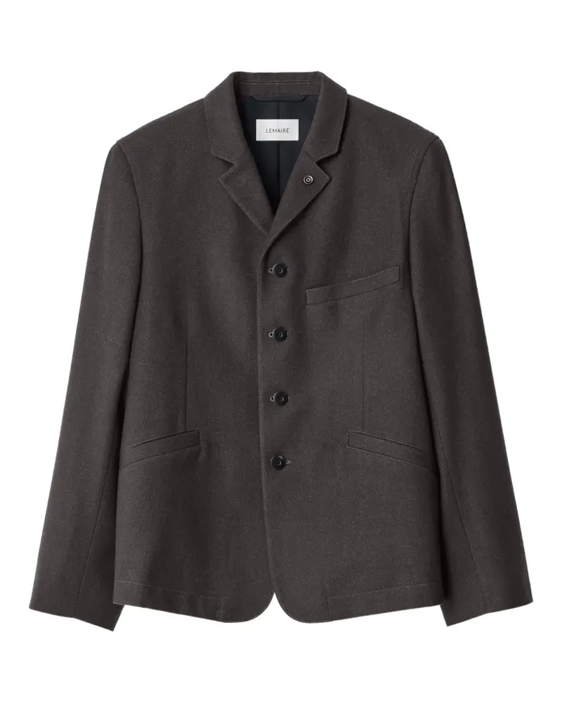 Christophe Lemaire Utility-Jacke aus Wolle und Baumwolltwill - Braun Braun