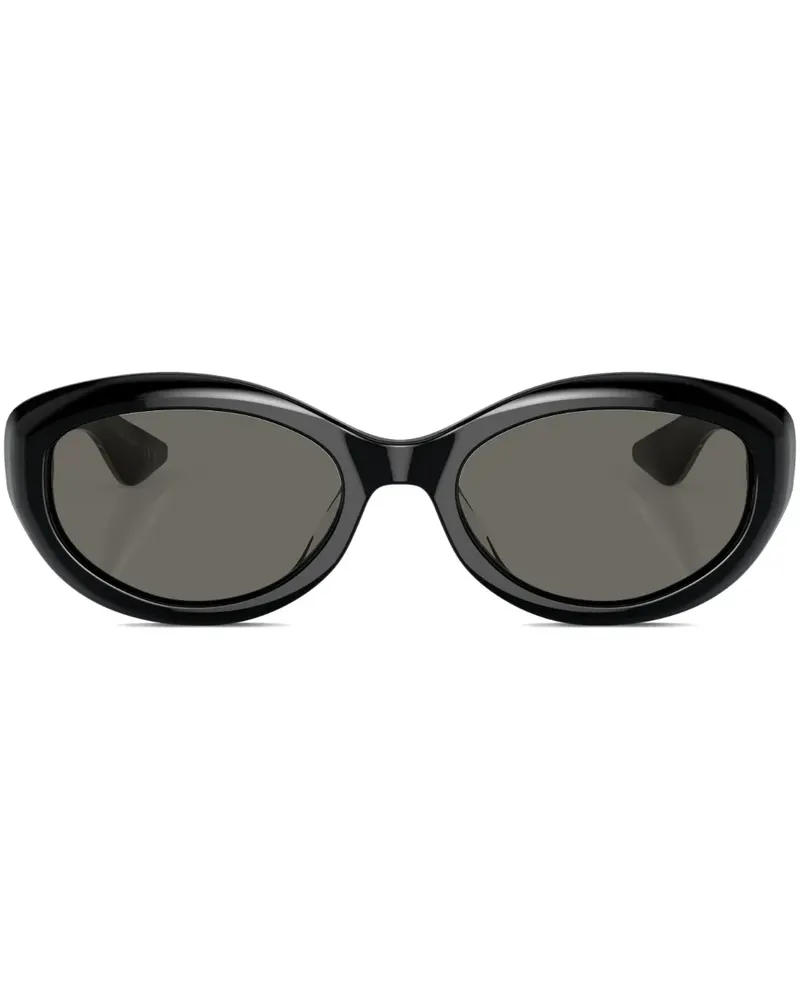 Oliver Peoples 1969 Sonnenbrille mit ovalem Gestell - Schwarz Schwarz