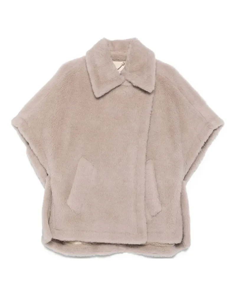 Max Mara Tebe Teddy Cape - Nude Nude