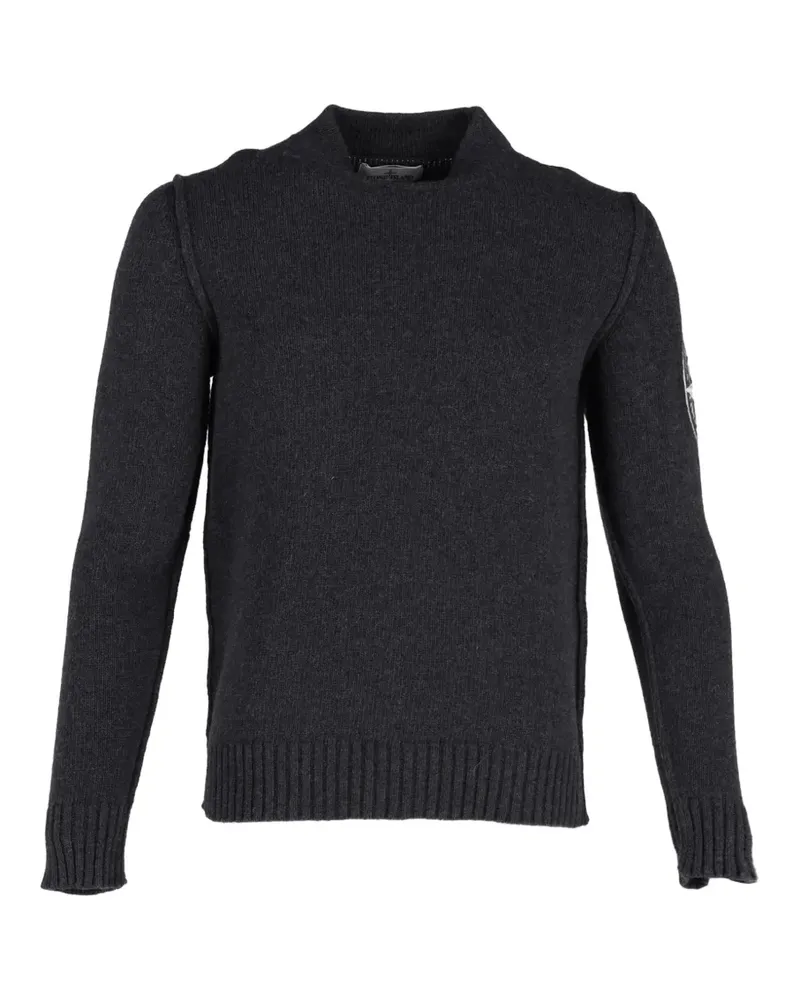 Stone Island logo-embroidered sweater - Grau Grau