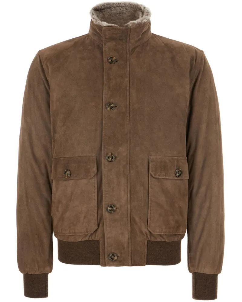 BARBA Jacke aus Wildleder - Braun Braun