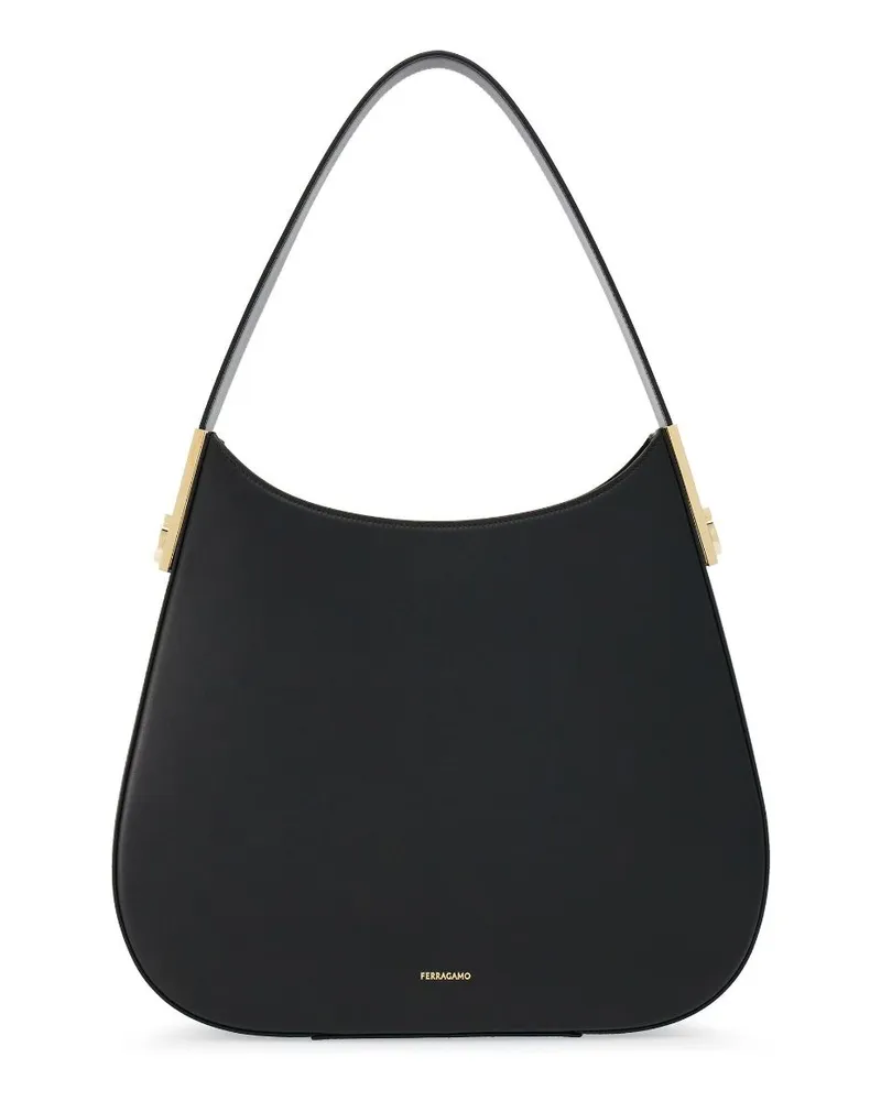 Ferragamo Mittelgroße  Schultertasche - Schwarz Schwarz