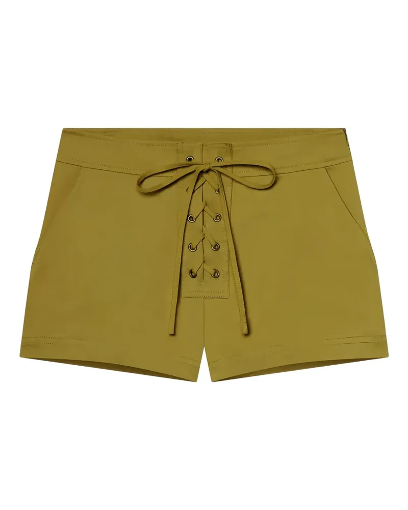 A.L.C. Leon lace-up eyelet shorts - Grün Grün