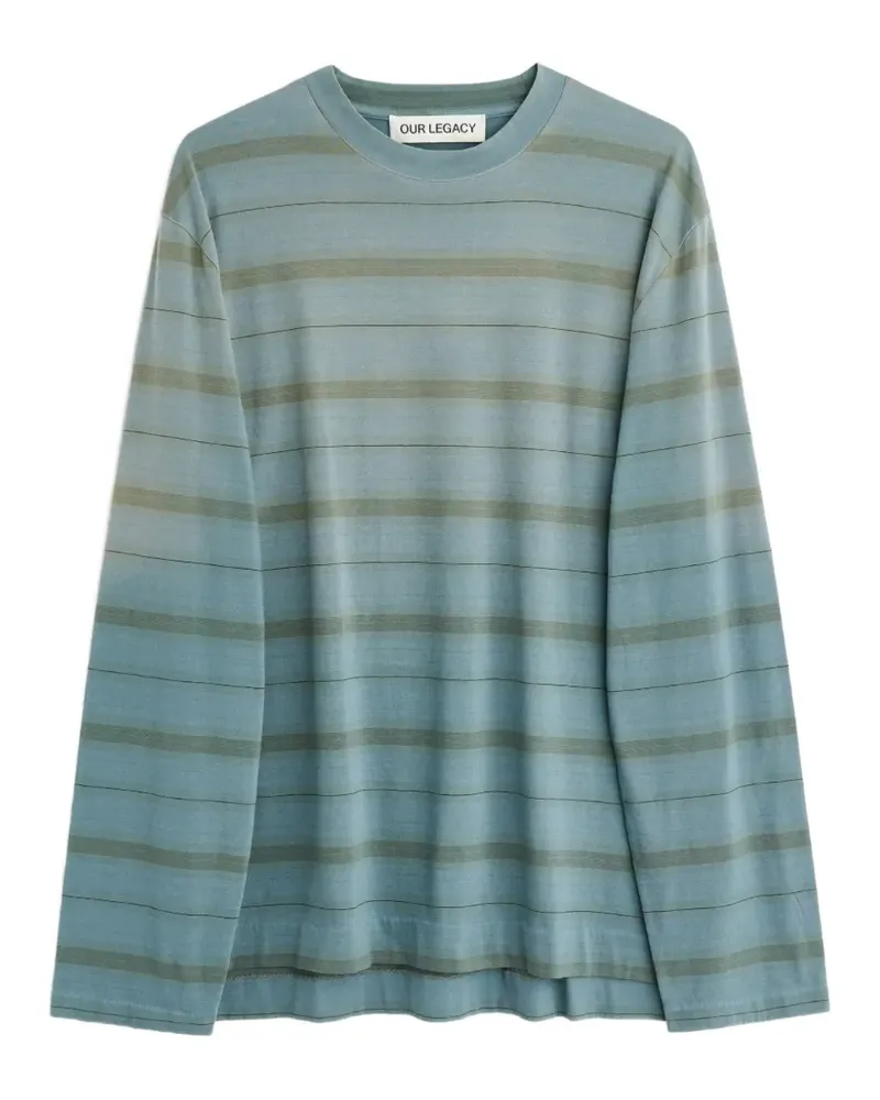Our Legacy Gestreiftes Langarmshirt - Blau Blau
