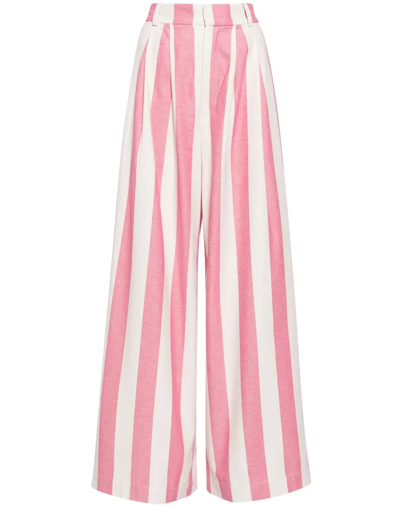 Mira Mikati Palazzohose mit Candy-Streifen - Weiß Weiß