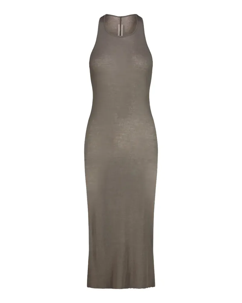 Rick Owens raw-cut maxi dress - Grau Grau