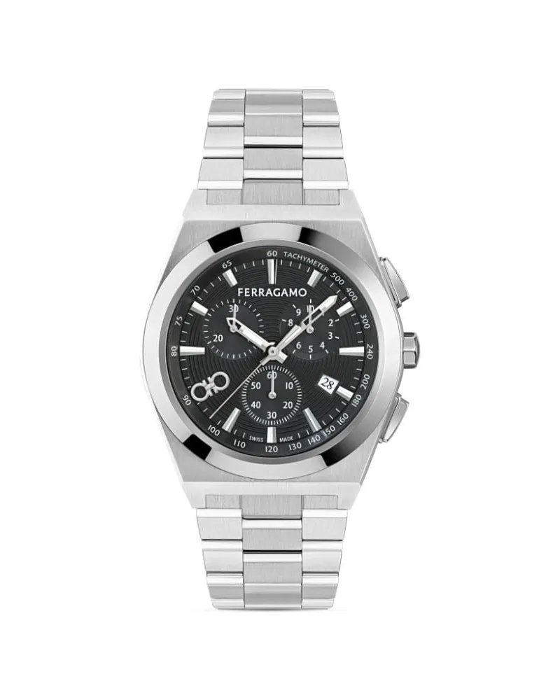 Ferragamo Vega Upper East Chrono 42mm - Schwarz Schwarz