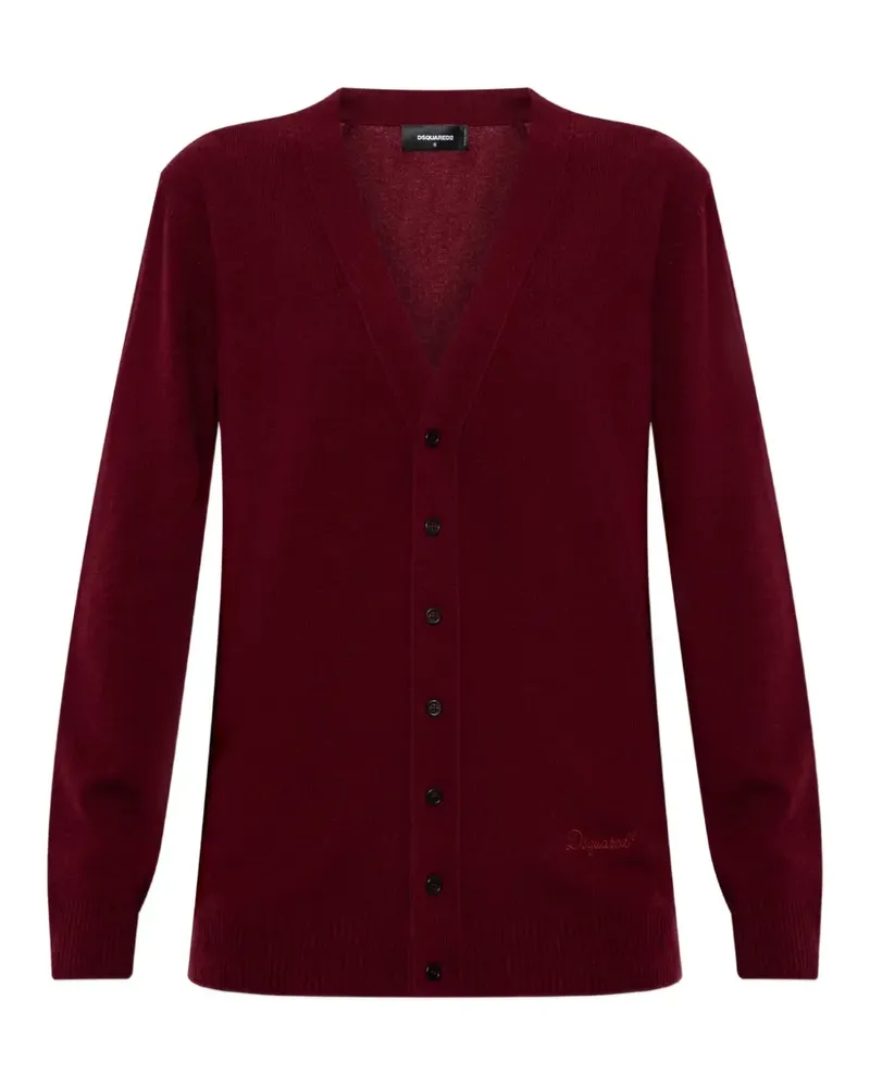 Dsquared2 Cardigan mit V-Ausschnitt - Rot Rot