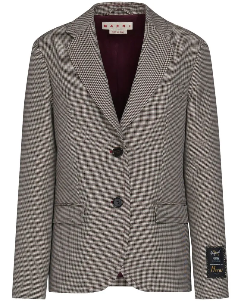 Marni Blazer mit Hahnentrittmuster - Grau Grau