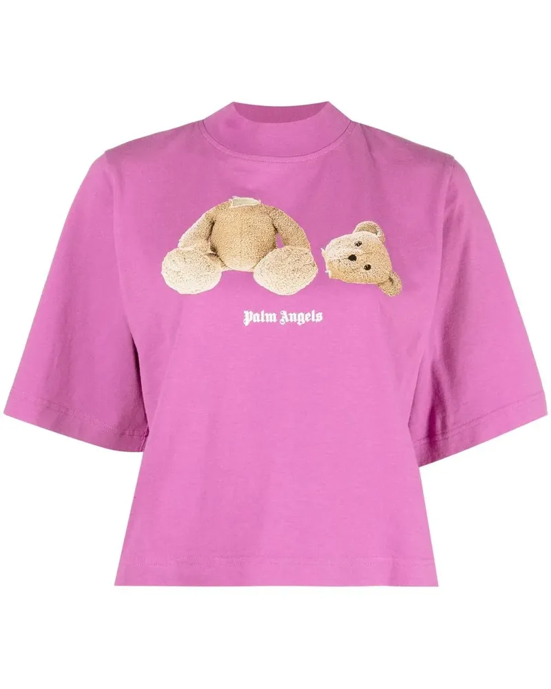 Palm Angels T-Shirt mit Teddy-Print - Violett Violett
