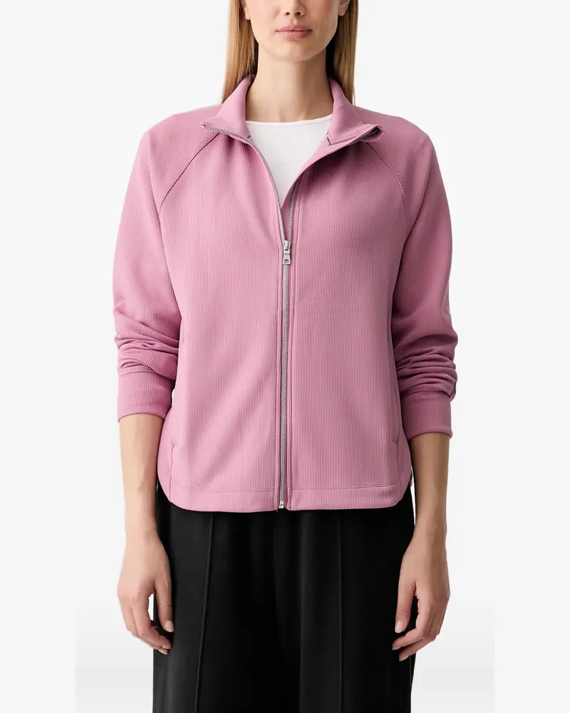 DKNY Reißverschluss-Sweatshirt aus Rippstrick - Rosa Rosa