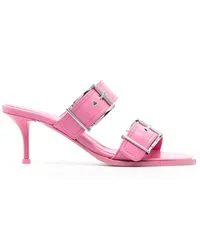 Alexander McQueen Pantoletten mit Schnalle Rosa