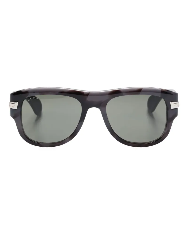 Gucci Sonnenbrille mit Oversized-Gestell - Grau Grau