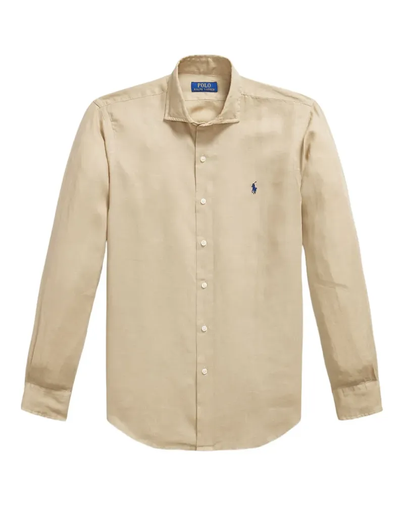 Ralph Lauren long-sleeve linen shirt - Nude Nude
