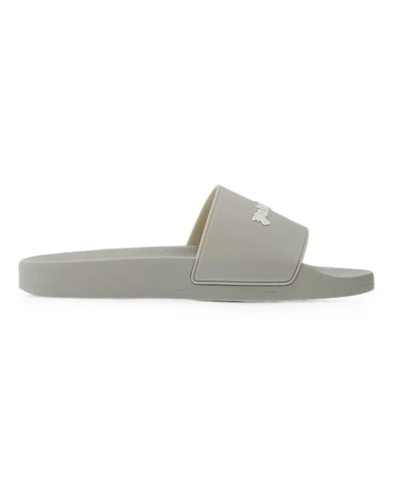 Palm Angels logo-print slides - Grau Grau
