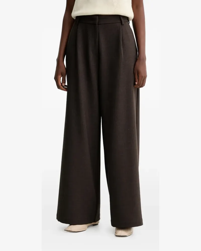 Sessùn pleated wide-leg trousers - Braun Braun