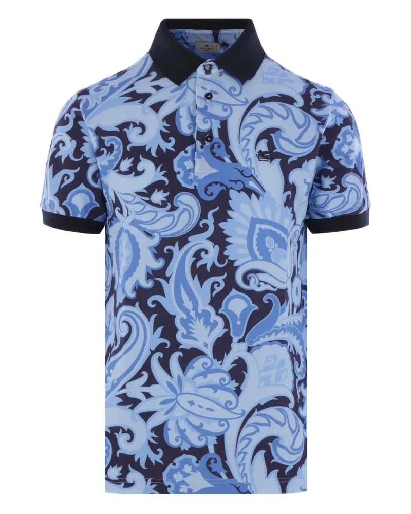 Etro Klassisches Poloshirt - Blau Blau