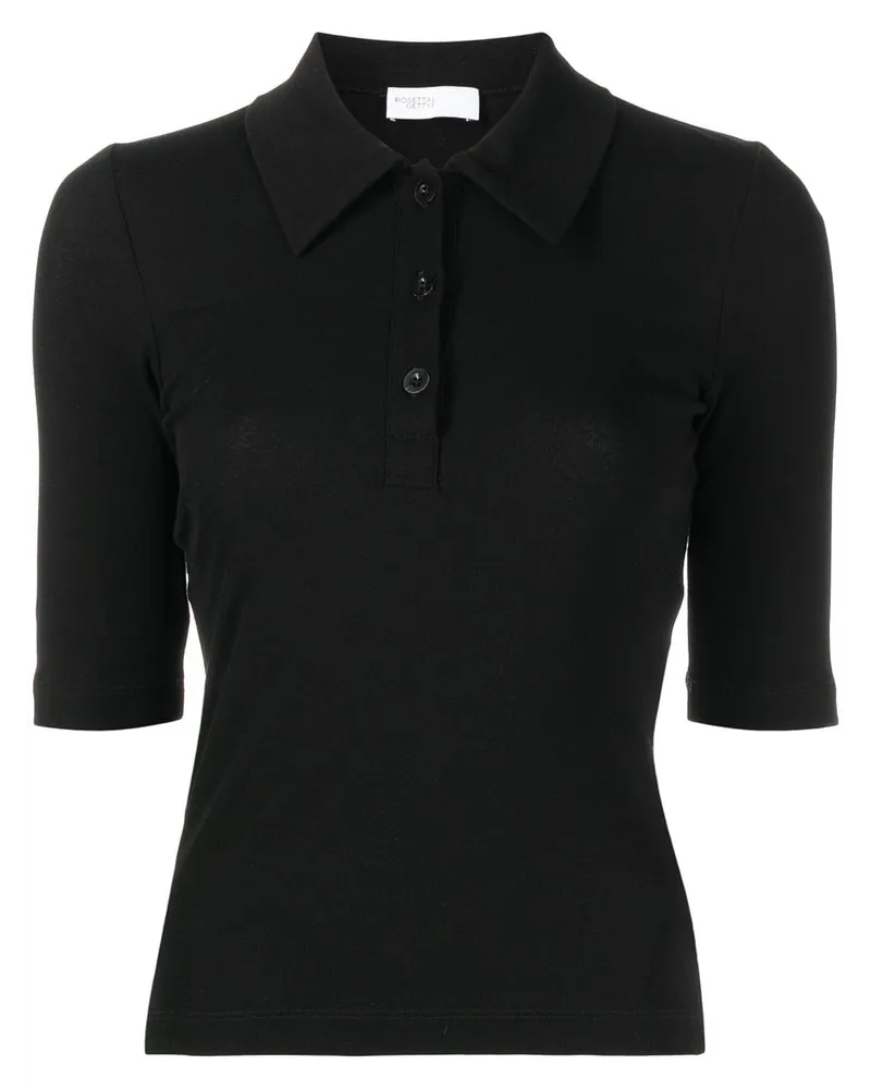 Rosetta Getty Klassisches Poloshirt - Schwarz Schwarz