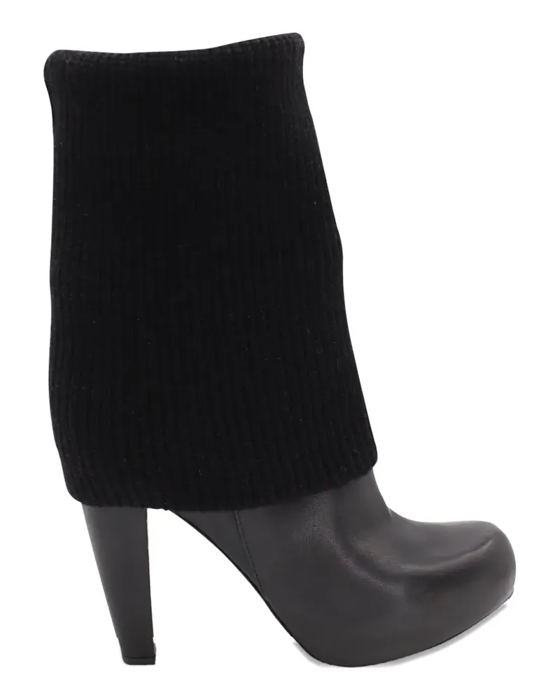Loeffler Randall leather knitted wendy boots - Schwarz Schwarz