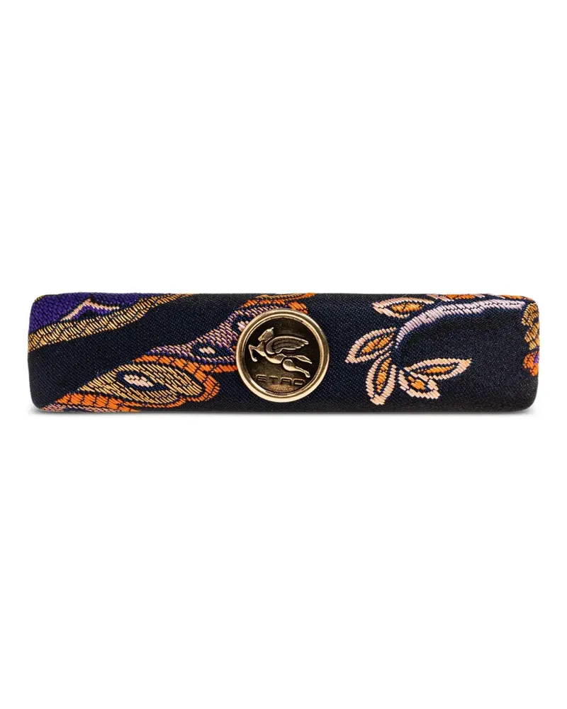 Etro Haarspange mit Paisley-Logo - Schwarz Schwarz