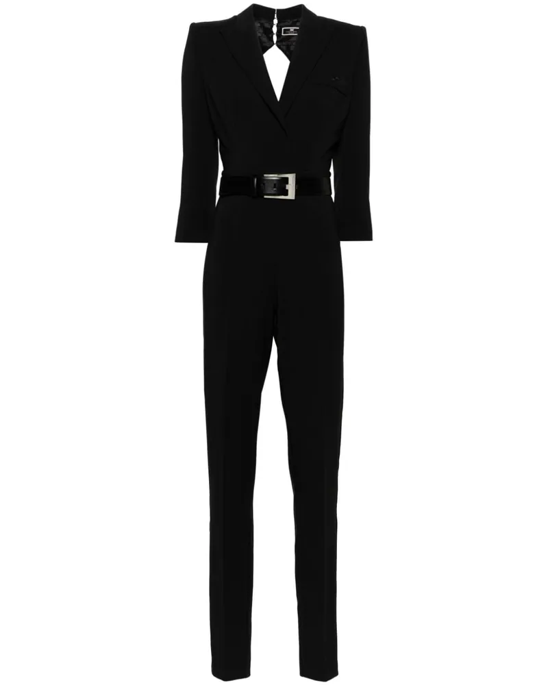 Elisabetta Franchi Rückenfreier Jumpsuit - Schwarz Schwarz