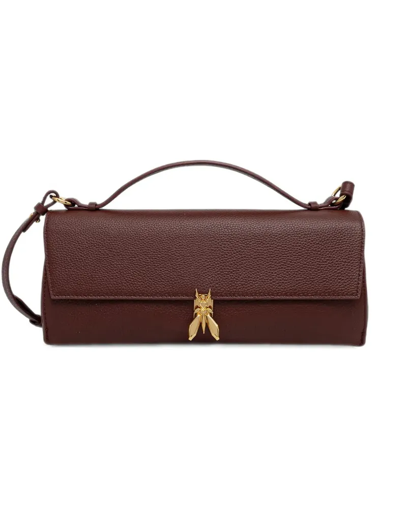 Patrizia Pepe Fly pebbled-leather tote bag - Braun Braun