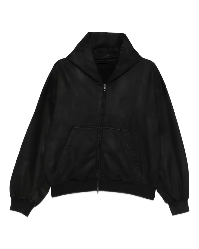 Balenciaga zip-up cropped hoodie - Schwarz Schwarz