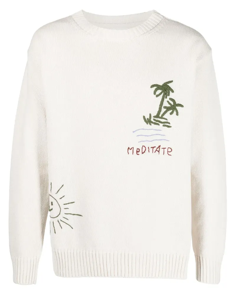 PRESIDENT’s Pullover mit Logo-Print - Nude Nude