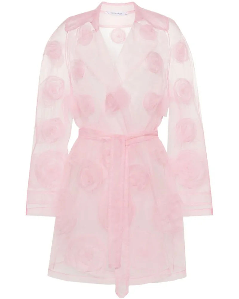 Viktor & Rolf Tüllmantel mit Rosenapplikation - Rosa Rosa