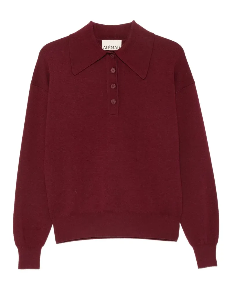 ALEMAIS Poloshirt mit Logo-Patch - Violett Violett