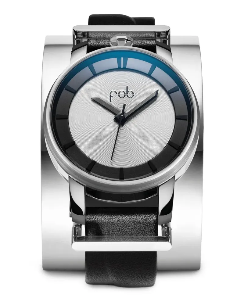 fob Paris R360 Glass Cuff Armbanduhr 36mm - Silber Silber