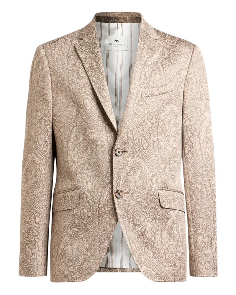 Etro Einreihiges Jacquard-Sakko - Nude Nude