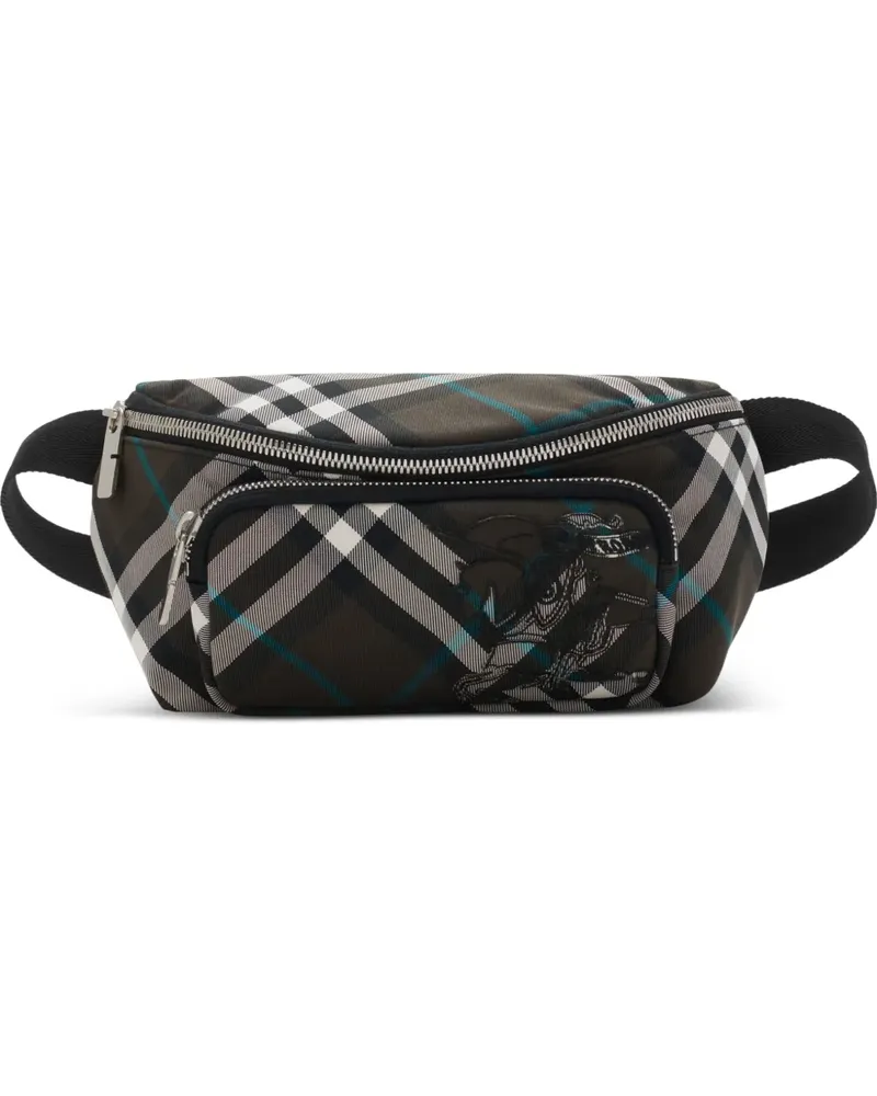 Burberry Kleine Gürteltasche mit Check - Grün Grün