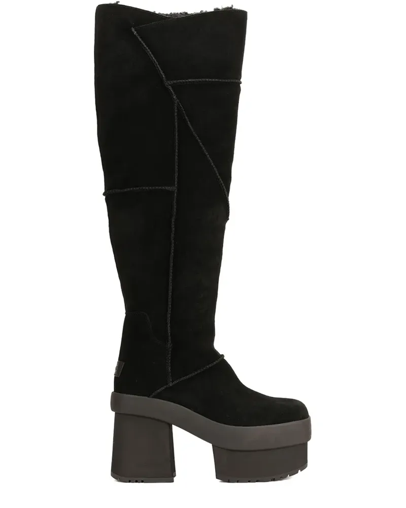 UGG Stiefel mit Plateau 100mm - Schwarz Schwarz