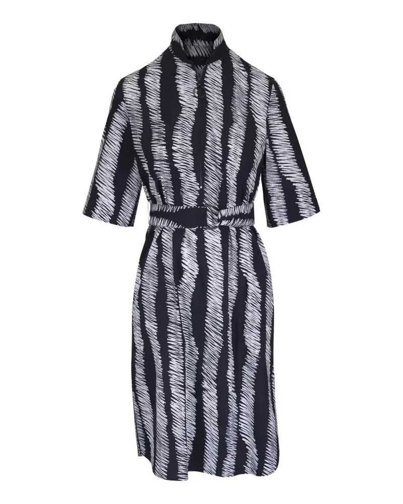 Akris Midikleid mit Print - Schwarz Schwarz