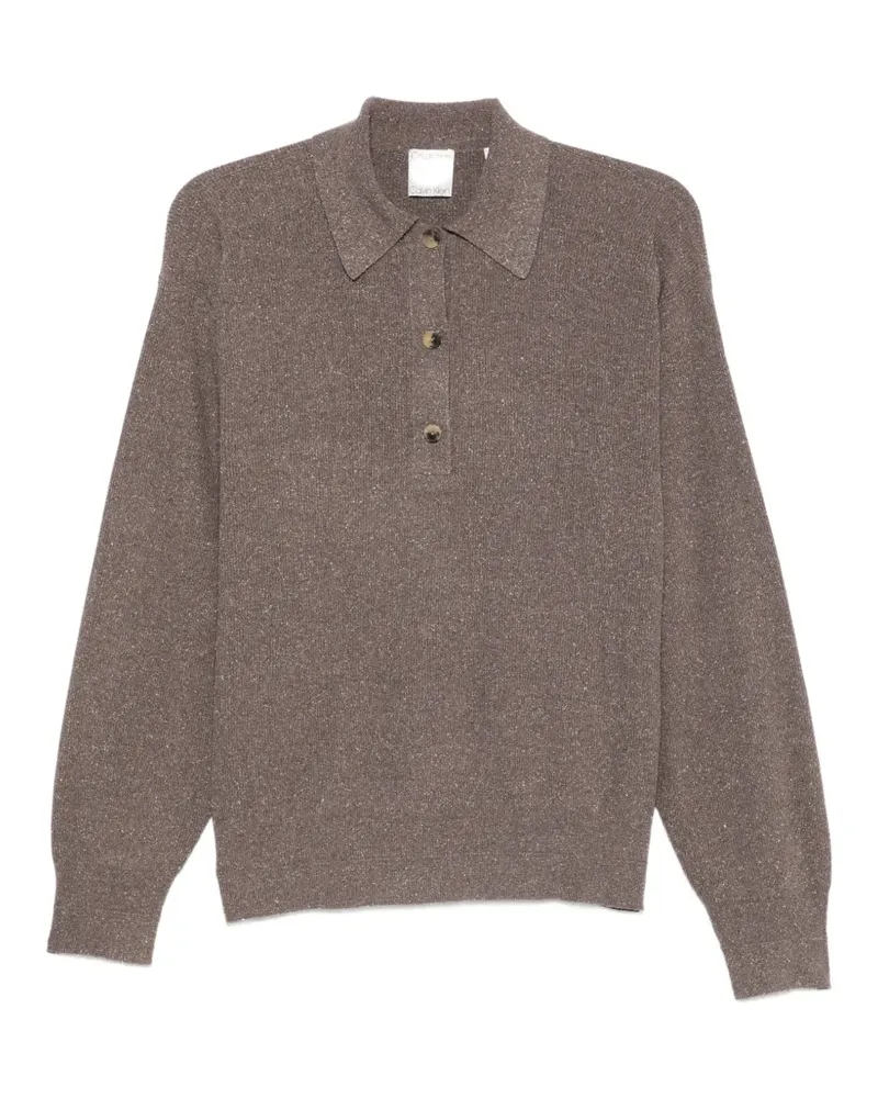 Calvin Klein Helga long-sleeve polo top - Braun Braun