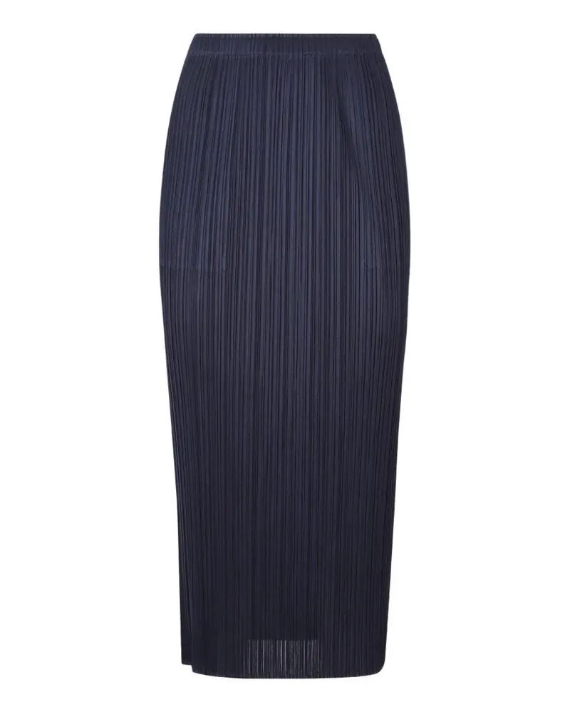 Issey Miyake pleated midi skirt - Blau Blau