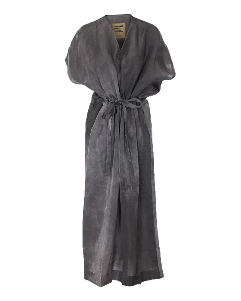 Uma Wang Acre Maxikleid mit Kordelzug - Grau Grau