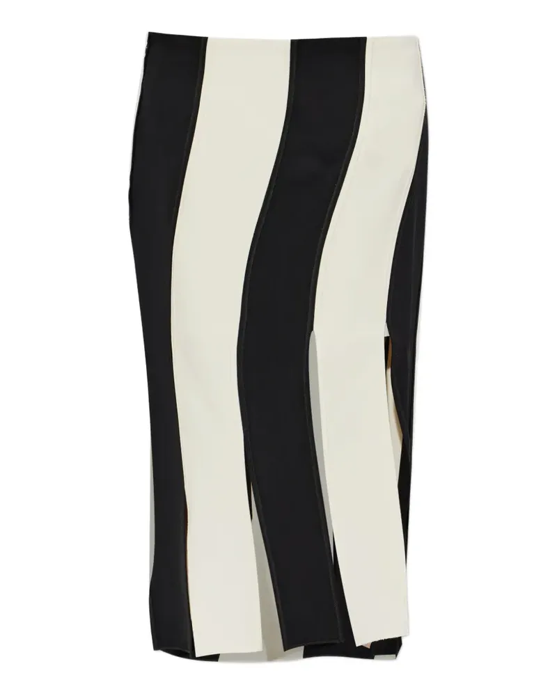 Entire Studios striped midi skirt - Schwarz Schwarz