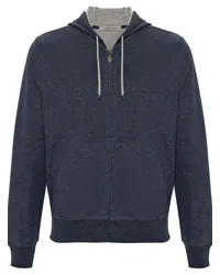 Corneliani Kapuzenjacke mit gebürstetem Effekt Blau