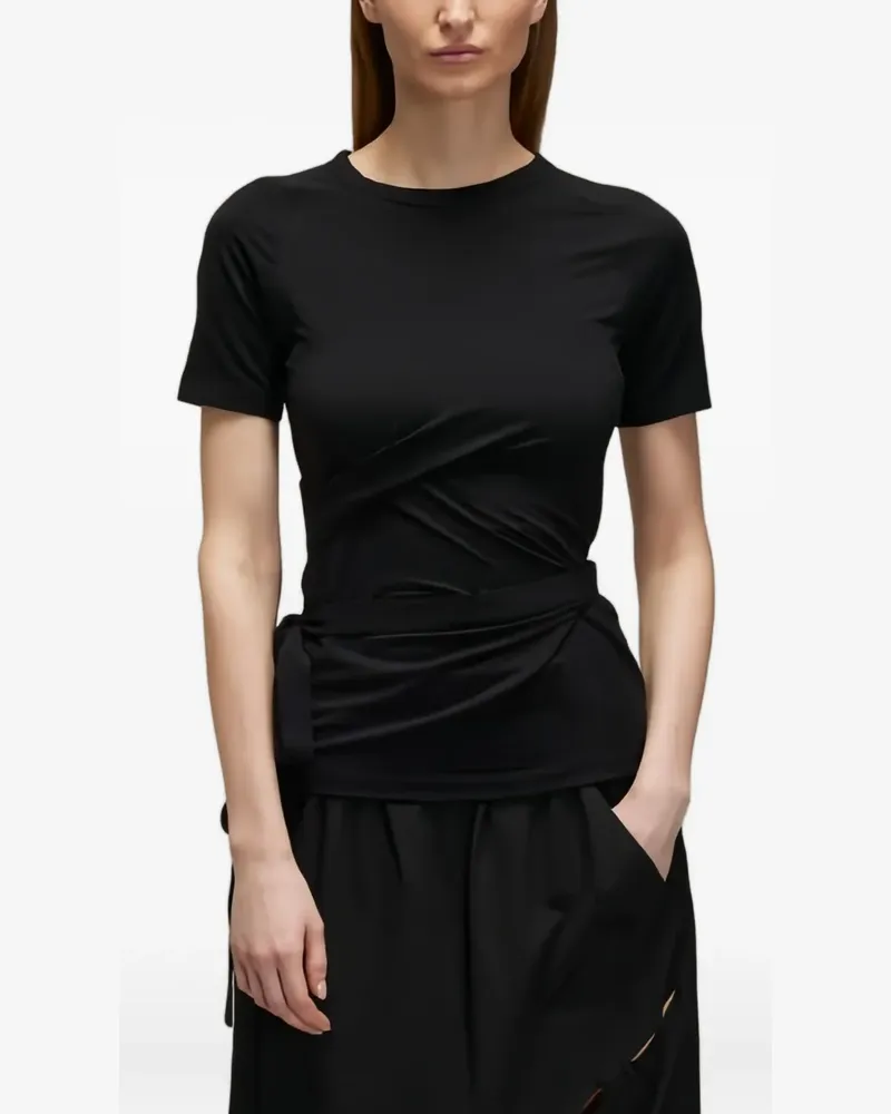 adidas tie-detail short-sleeve T-shirt - Schwarz Schwarz