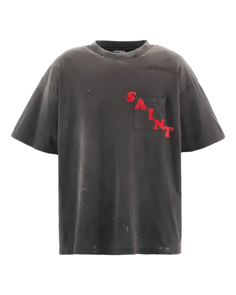 SAINT MXXXXXX chest-pocket graphic T-shirt - Grau Grau