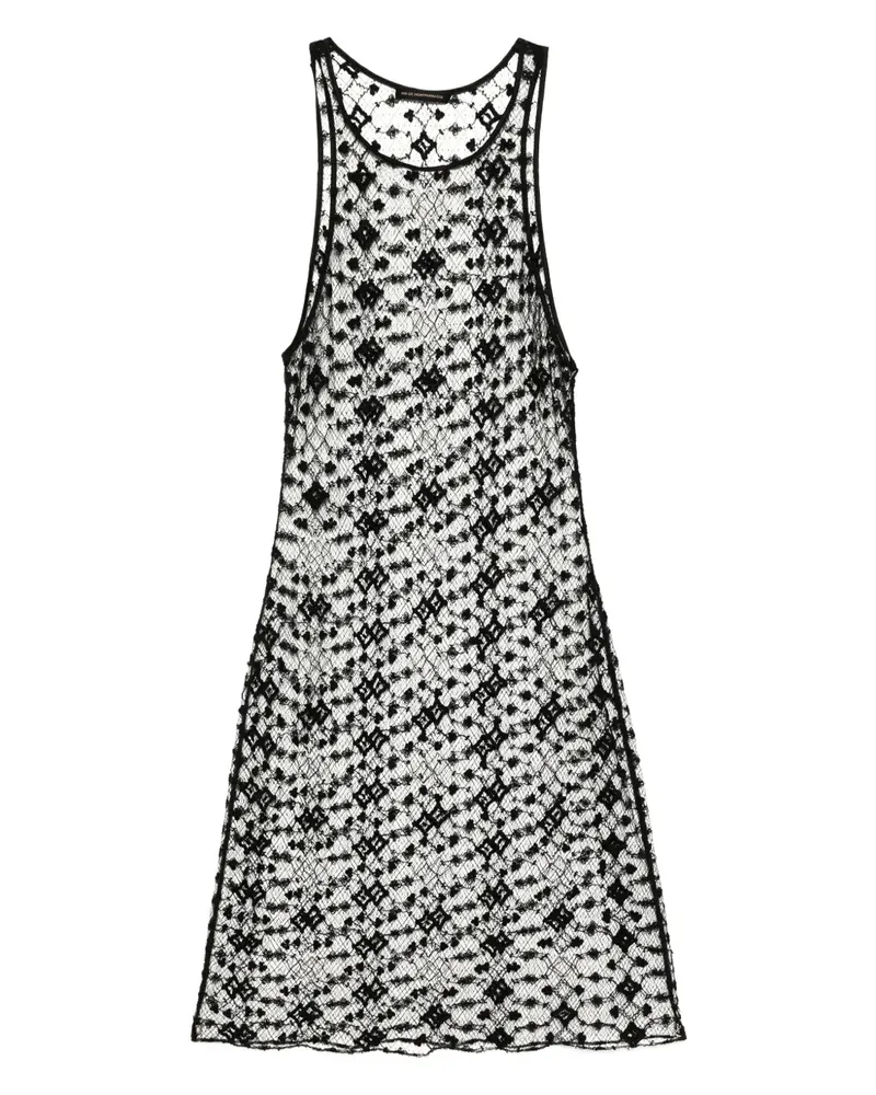Kiki De Montparnasse Midikleid mit Diamante-Stickerei - Schwarz Schwarz