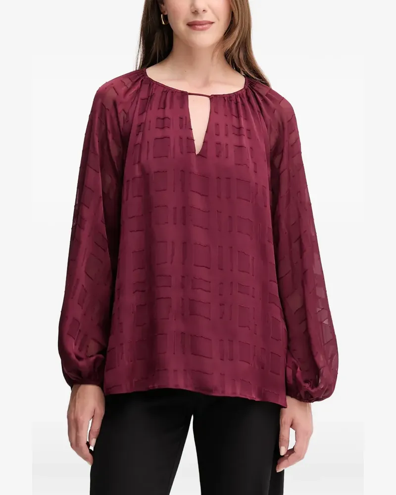 Joseph Ribkoff long-sleeved keyhole blouse - Rot Rot